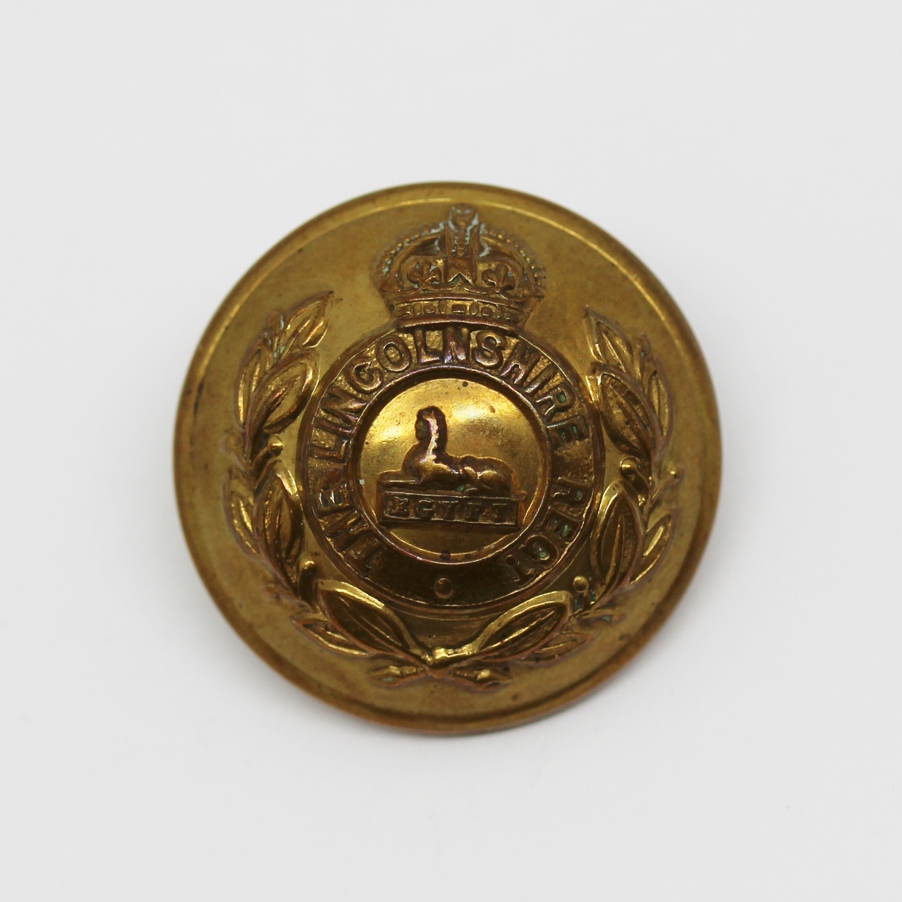 Lincolnshire Regiment Officer's Button - King's Crown (Large)