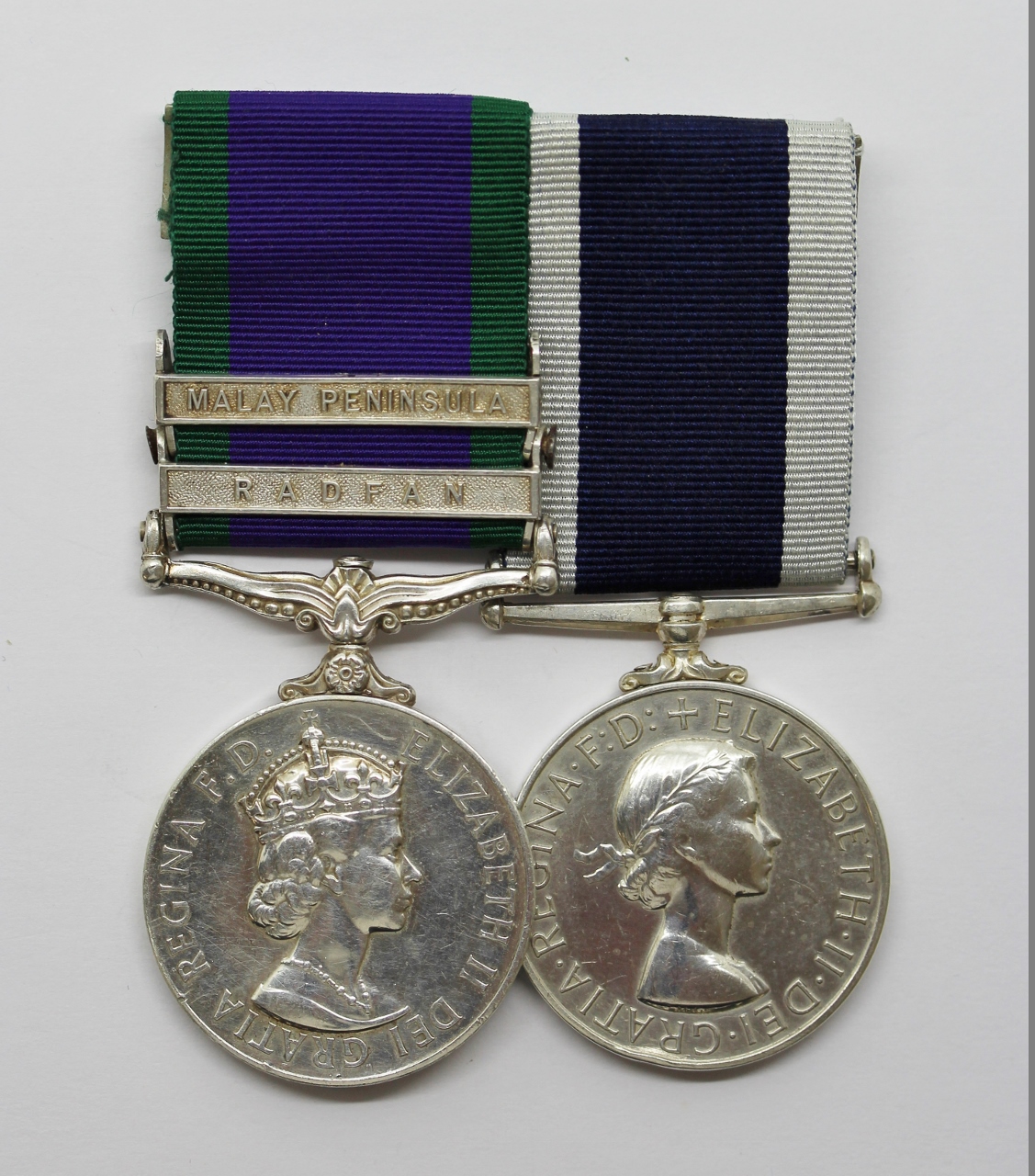 Campaign Service Medal (Clasps - Radfan, Malay Peninsula) & Royal Navy Long Service & Good Conduct Medal - T. Reilly, Shpt. Art.1, Royal Navy