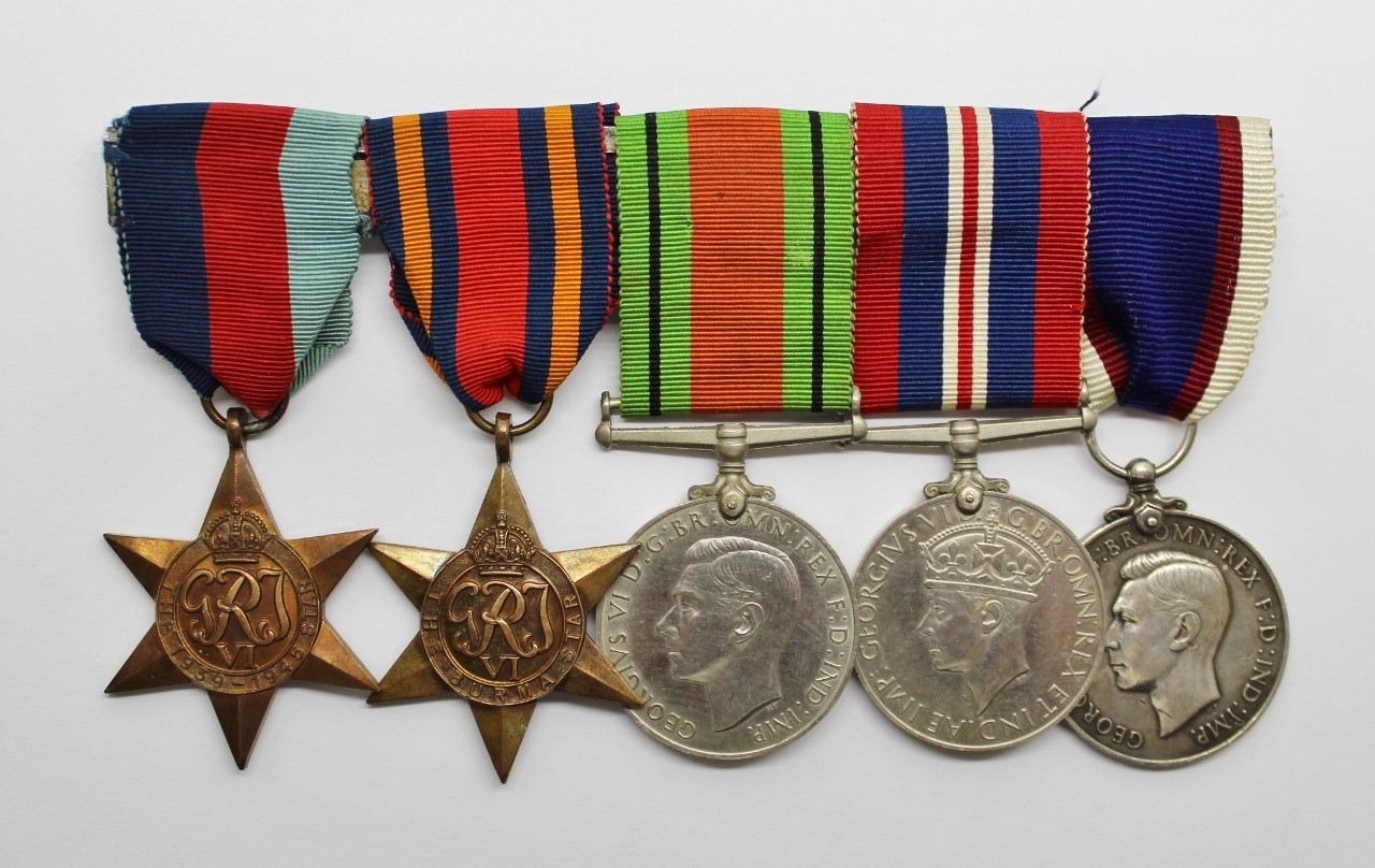 WW2 and R.F.R. Long Service & Good Conduct Medal Group of Five - H. Bloomer, Sto.1. Royal Fleet Reserve