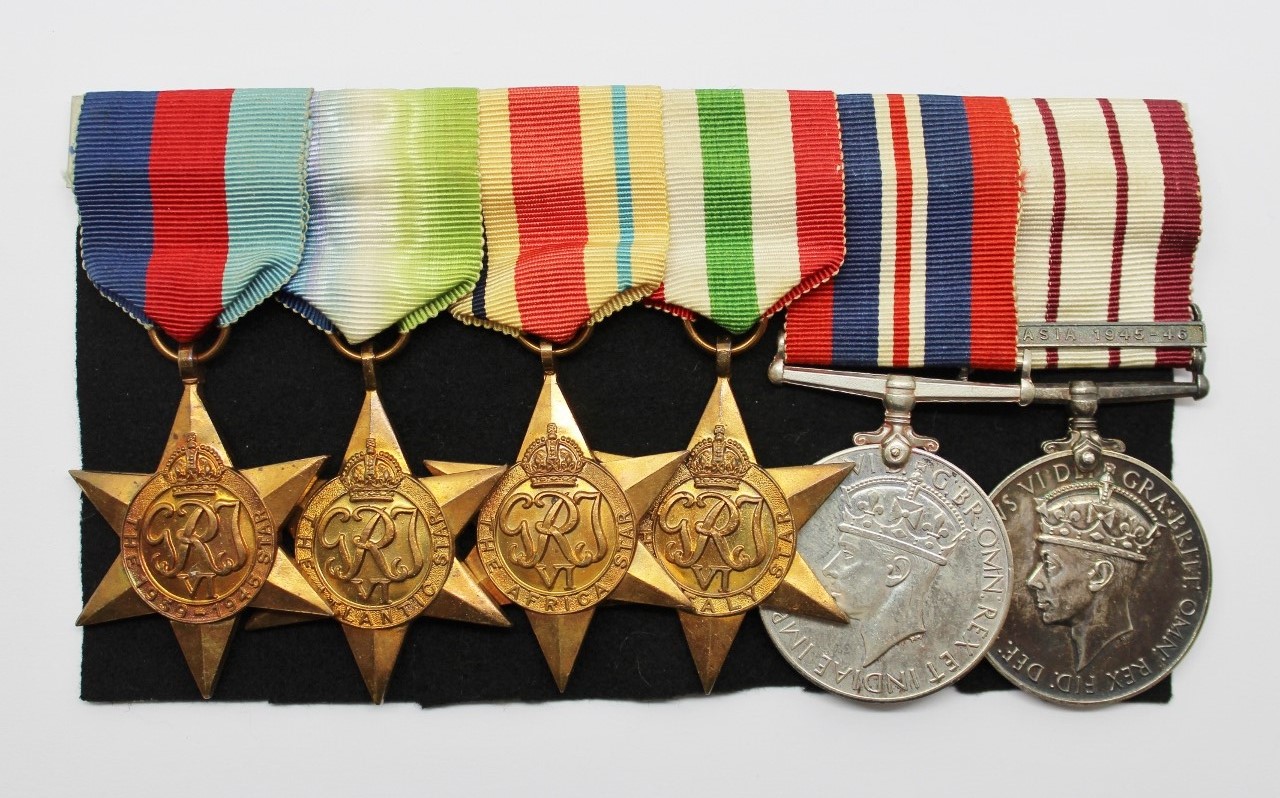 WW2 & Naval General Service Medal (Clasp - S.E. Asia 1945-46) Medal Group of Six - Lieut. E.D. Bennett, Royal Navy