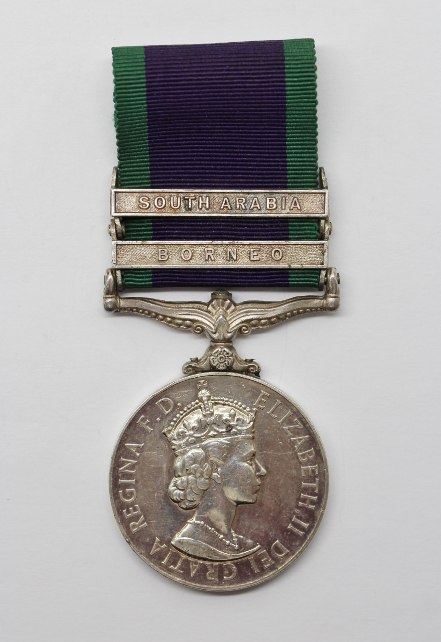 Campaign Service Medal (Clasps - Borneo, South Arabia) - Pte. W. Bryce, Argyll & Sutherland Highlanders