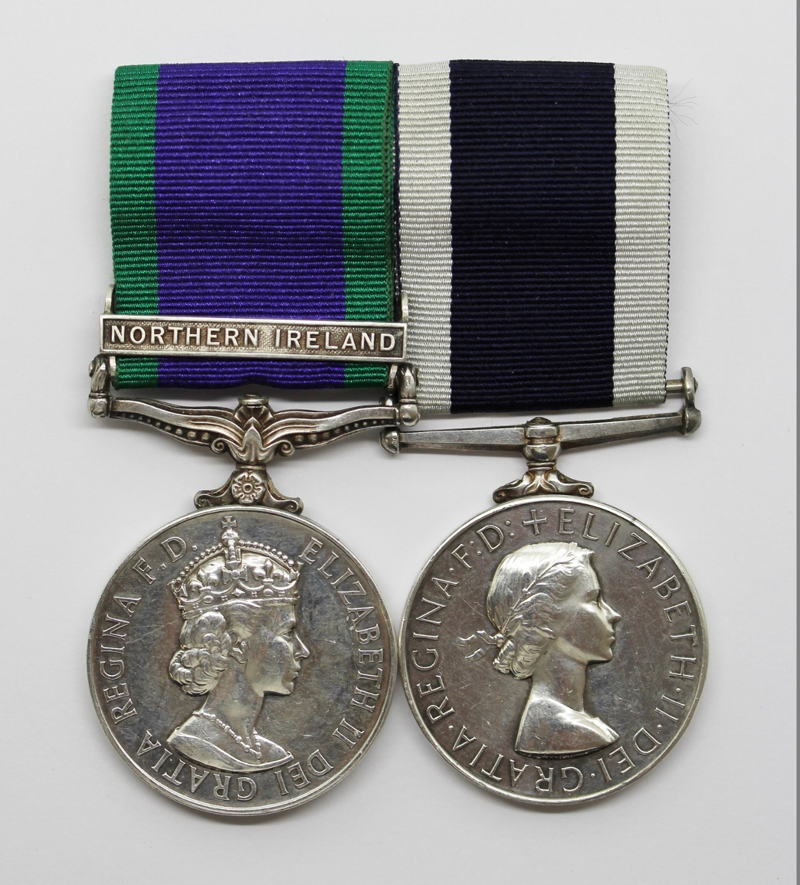 Campaign Service Medal (Clasp - Northern Ireland) and Royal Naval Long Service & Good Conduct Medal - L.E.M. K.P. Davies, Royal Navy