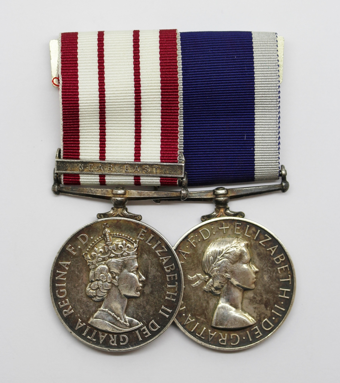 Naval General Service Medal (Clasp - Near East) and Royal Naval Long Service & Good Conduct Medal - L. Daley, P.O.M.(E)., Royal Navy