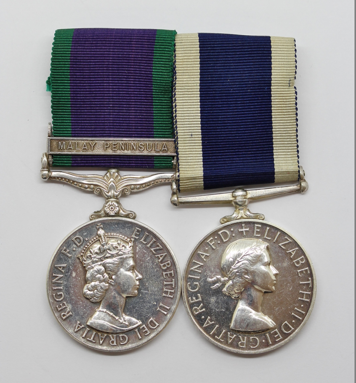 Campaign Service Medal (Clasp - Malay Peninsula) and Royal Naval Long Service & Good Conduct Medal - B.W. Goddard, C.O.A., Royal Navy