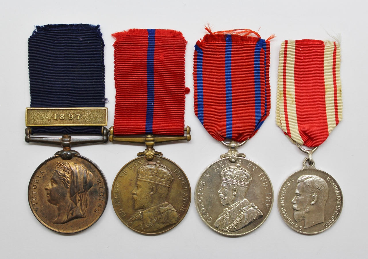 1887 Police Jubilee Medal (Clasp - 1897), 1902 Police Coronation Medal, 1911 Police Coronation Medal & Russian Medal for Zeal (Nicholas II) Group of Four - Ch. Insp. H. Wicks, 2nd Division, Metropolitan Police