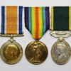WW1 British War Medal, Victory Medal and George VI Territorial Efficiency Medal (Militia) - Pte. E. Truman, South Wales Borderers & Royal Monmouthshire R.E.