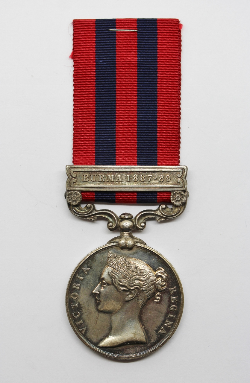 1854 India General Service Medal (Clasp - Burma 1887-89) - Pte. J. Harrington, 2nd Bn. South Wales Borderers
