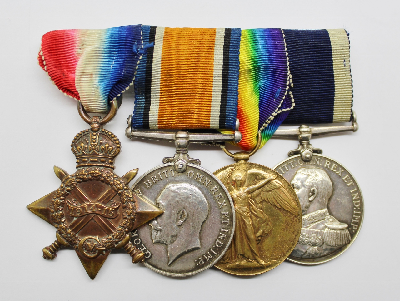 WW1 1914-15 Star, British War Medal, Victory Medal & Royal Naval LS&GC Medal Group - J. Keith, A.B., Royal Navy (Battle of Jutland)