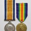 WW1 British War & Victory Medal Pair - Pte. C. Alvey, Northumberland Fusiliers