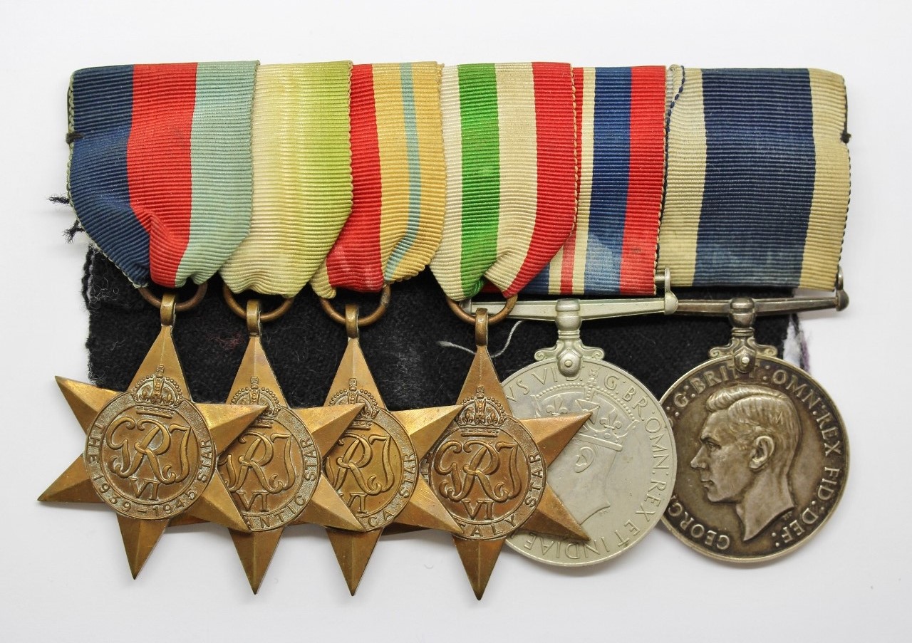 WW2 and Royal Naval Long Service & Good Conduct Medal Group of Six - J.E. Hepworth, P.O. S.M., Royal Navy, H.M.S. Drake
