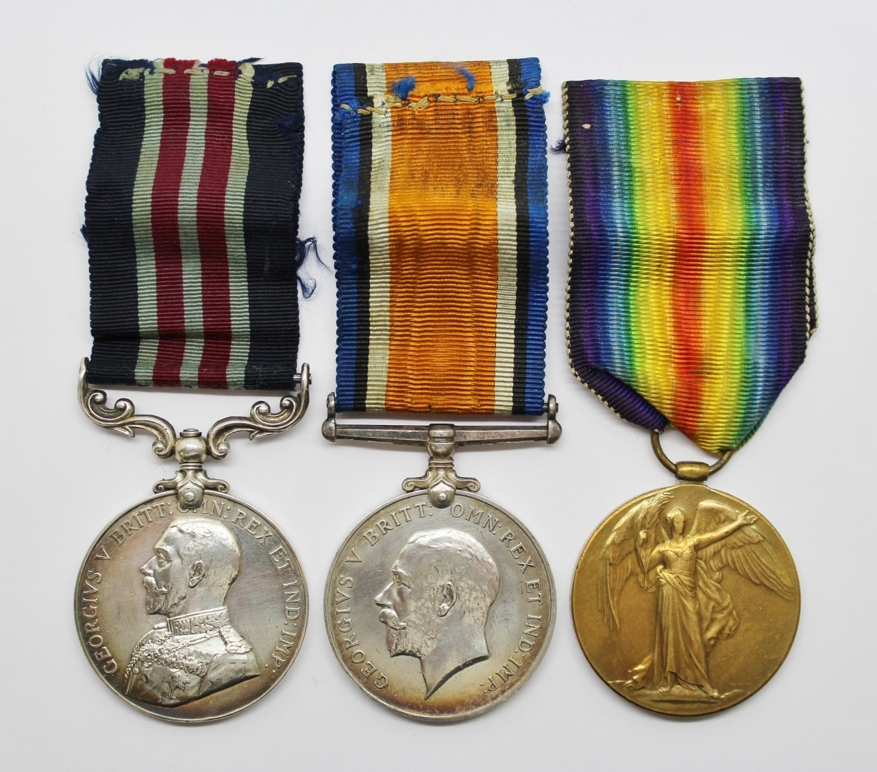 WW1 Military Medal, British War Medal & Victory Medal Group - Sjt. F. Smith, 15th (Bantams) Bn. Notts & Derby Regiment (Sherwood Foresters)
