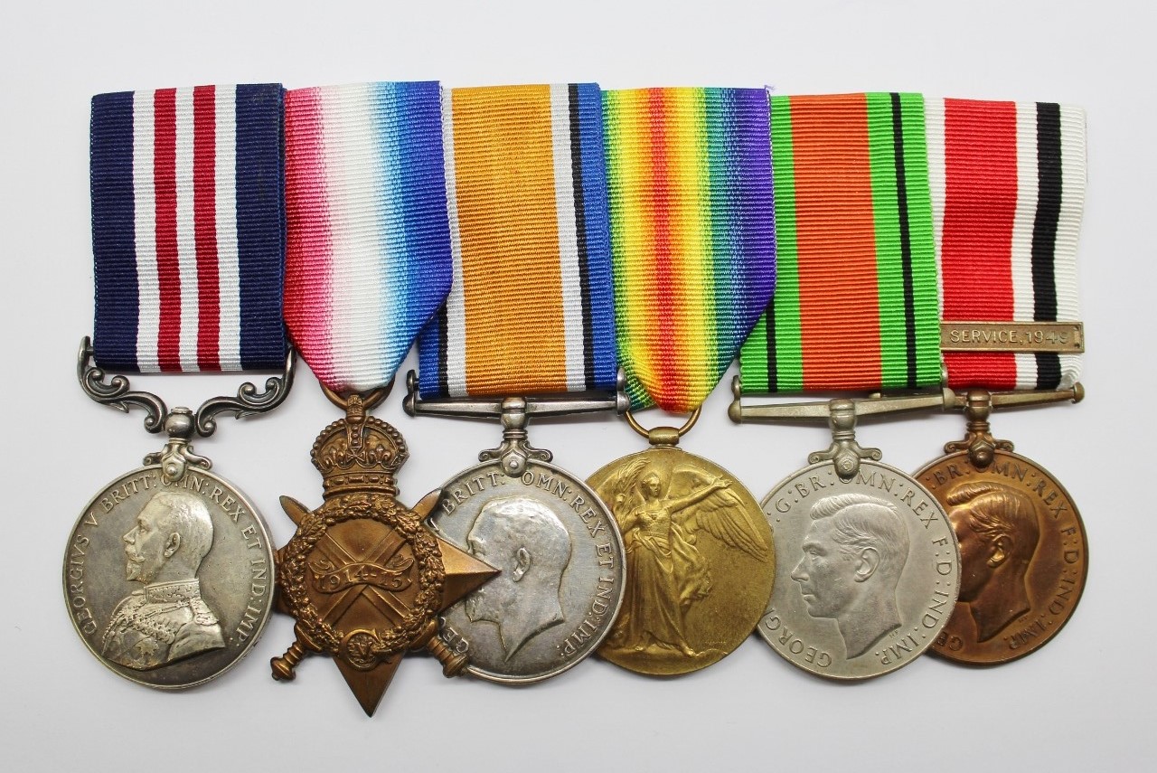 WW1 Military Medal (Somme), 1914-15 Star, British War Medal, Victory Medal, WW2 Defence Medal & Special Constabulary Long Service Medal Group of Six - Sjt. J. Henny, 13th Bty. Royal Field Artillery