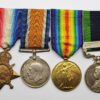 WW1 1914-15 Star Medal Trio and 1908 India General Service Medal (Clasp - Afghanistan N.W.F. 1919) Group of Four - Bdr. J. Shekelton, Royal Artillery