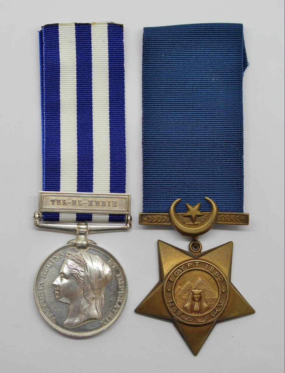 Egypt Medal (Clasp - Tel-El-Kebir) and 1882 Khedives Star - Pte. J. Stanhope, 2nd Grenadier Guards