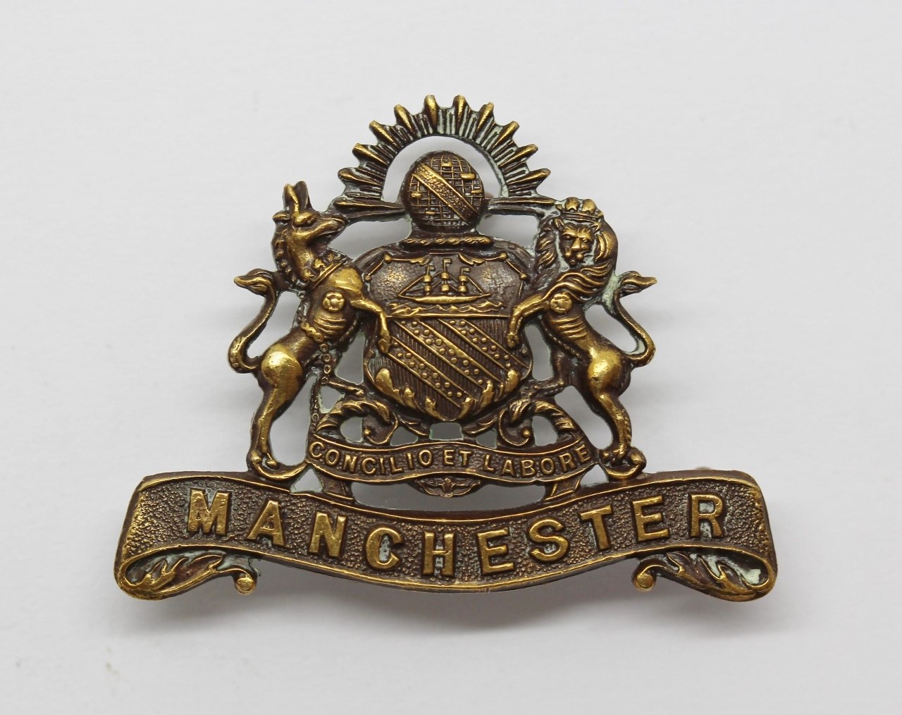 Manchester Regiment Officer's Service Dress Collar Badge
