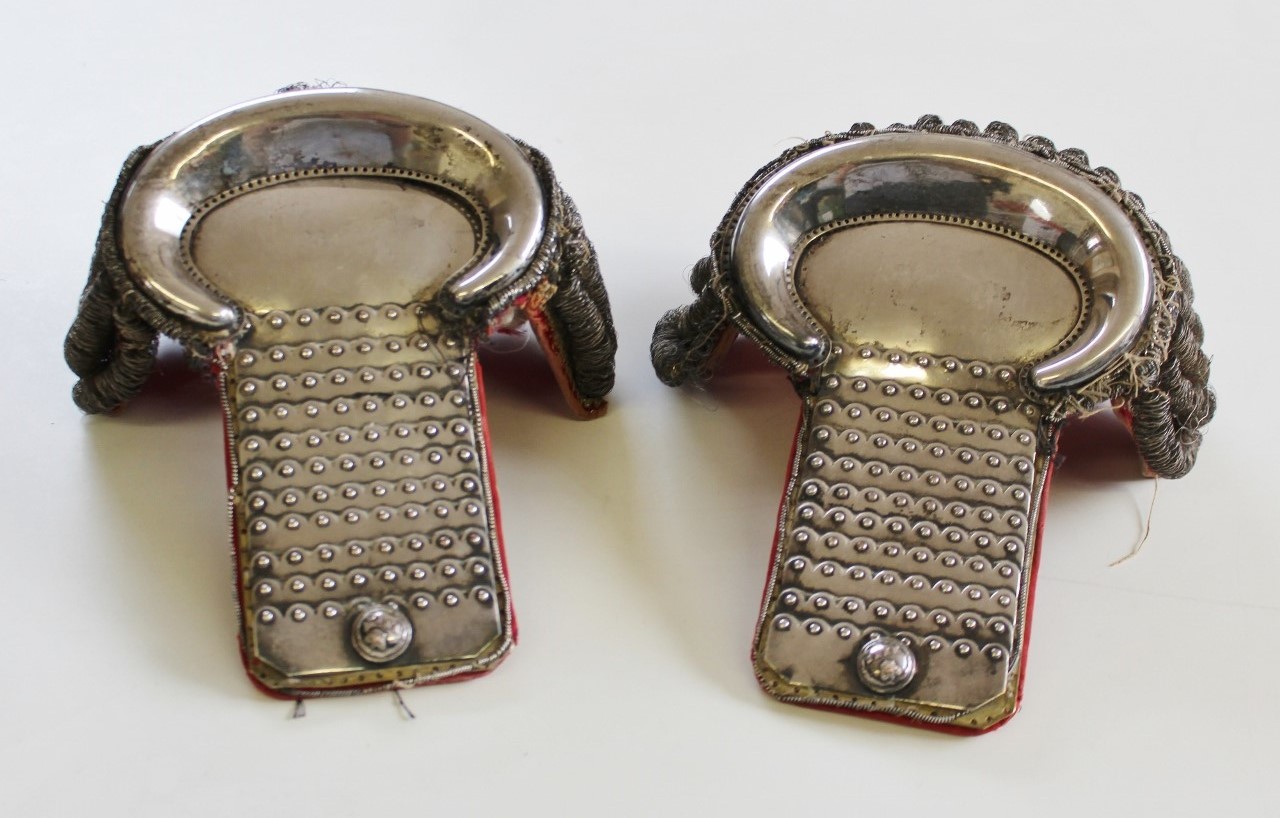 Pair of Northumberland & Newcastle Volunteer Cavalry Officer's Full Dress Epaulettes (c.1830 - 1855)