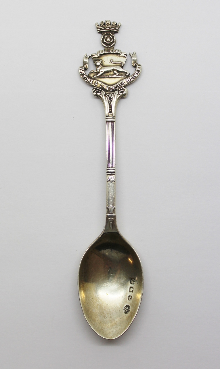 York & Lancaster Regiment 1934 Hallmarked Silver Shooting Competition Presentation Spoon - L/C. W. Odenbreit