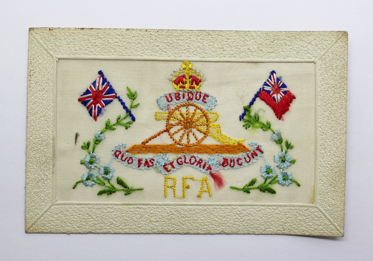 WW1 Royal Field Artillery (R.F.A.) Silk Embroidered Postcard