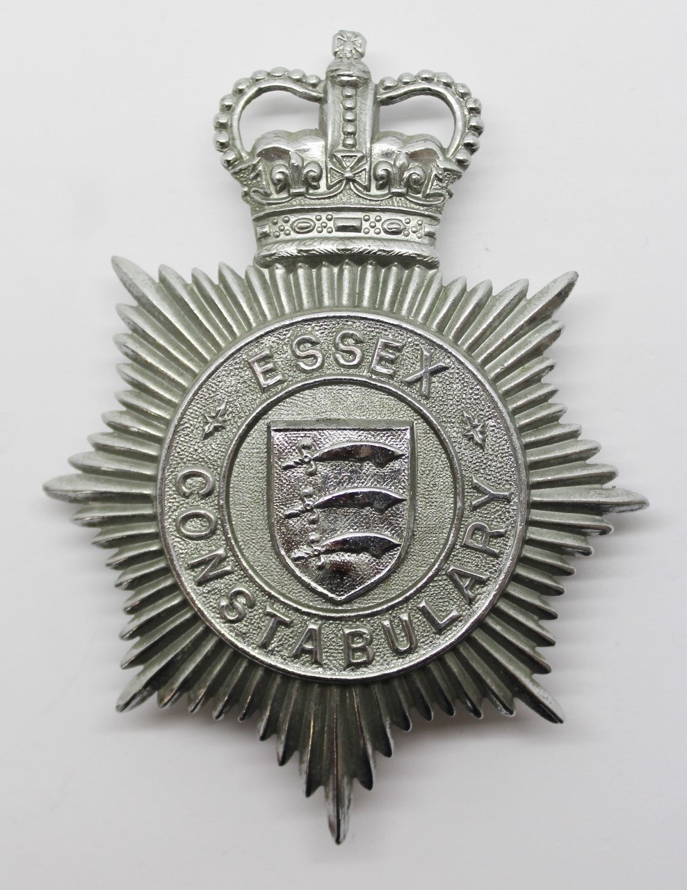 Essex Constabulary Helmet Plate - Queen's Crown