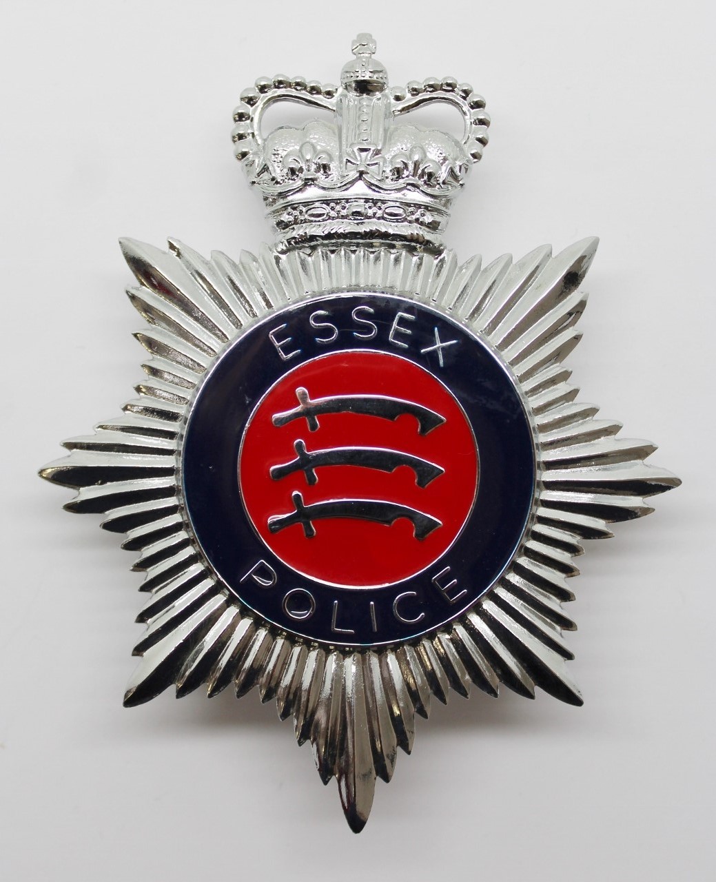 Essex Police Enamelled Helmet Plate - Queen's Crown