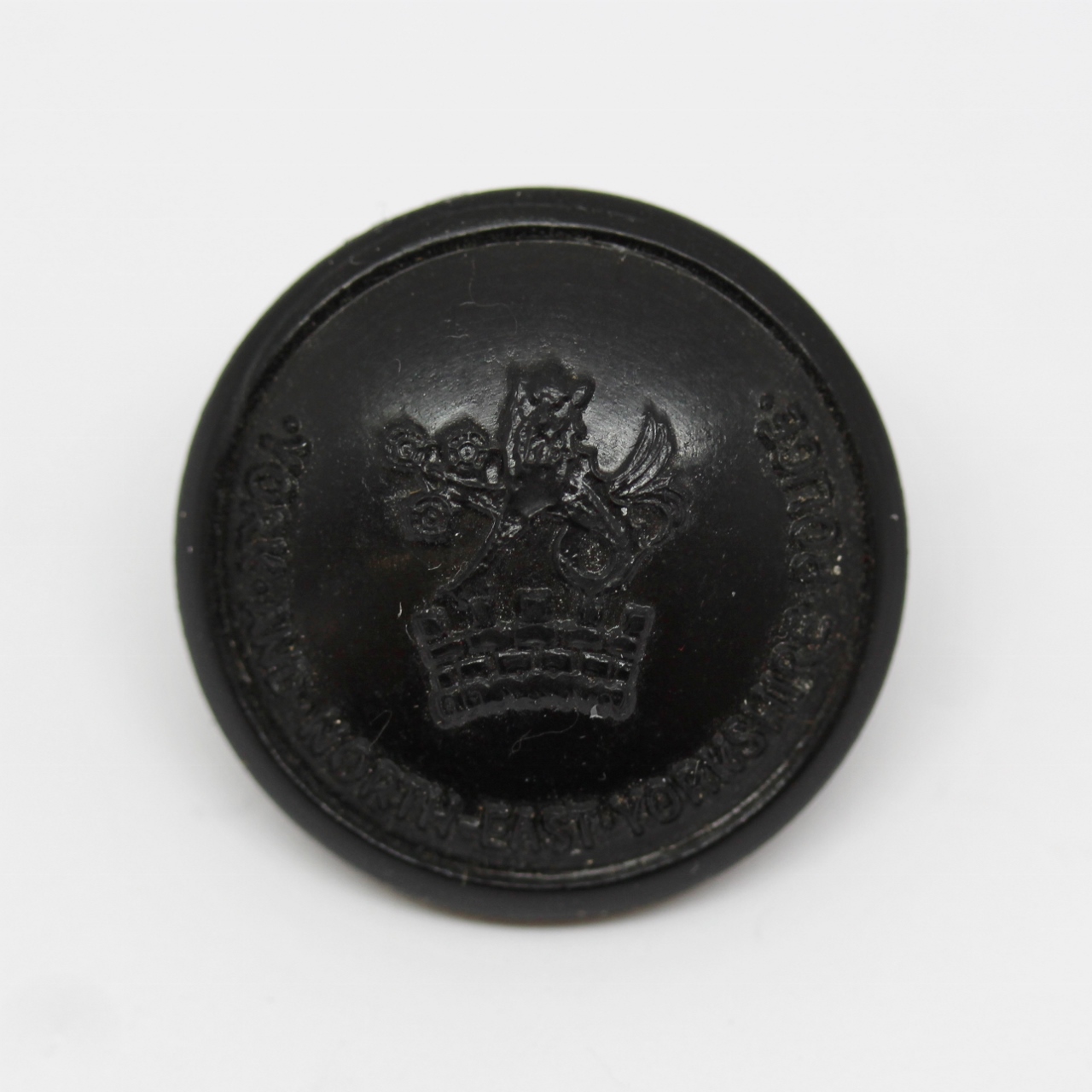 York and North East Yorkshire Police Black Button (Large).