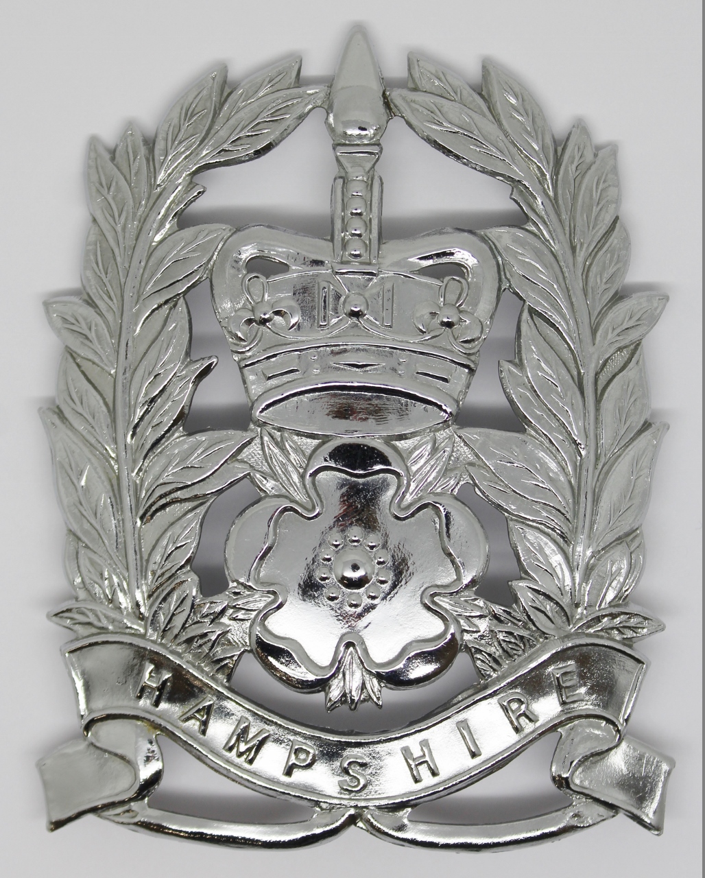 Hampshire Constabulary Constables Helmet Plate - Queens Crown
