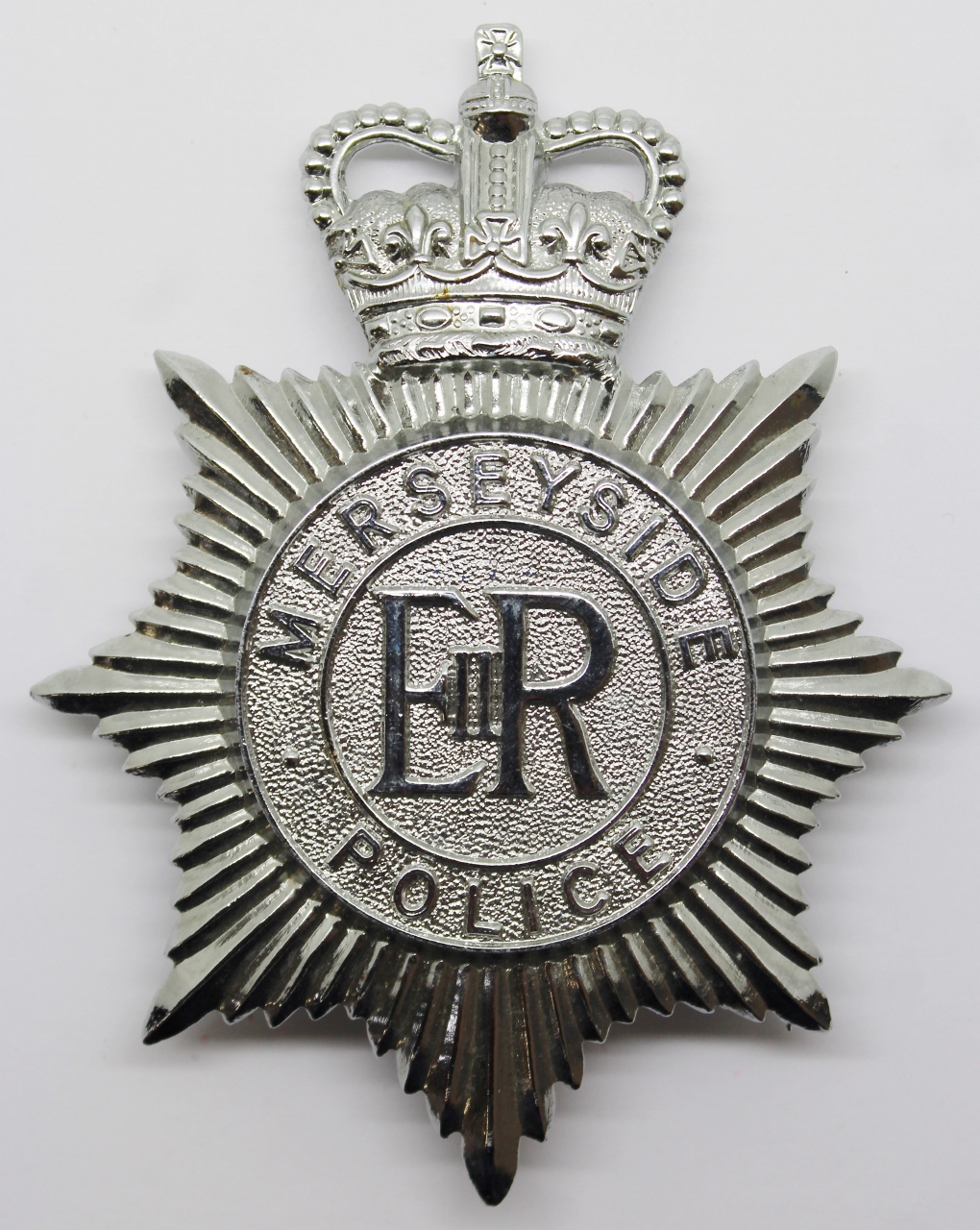 Merseyside Police Helmet Plate - Queens Crown