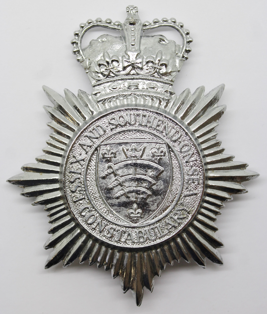 Essex and Southend-on-Sea Constabulary Helmet Plate - Queens Crown
