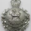 Glamorgan Constabulary Wreath Helmet Plate - Queens Crown