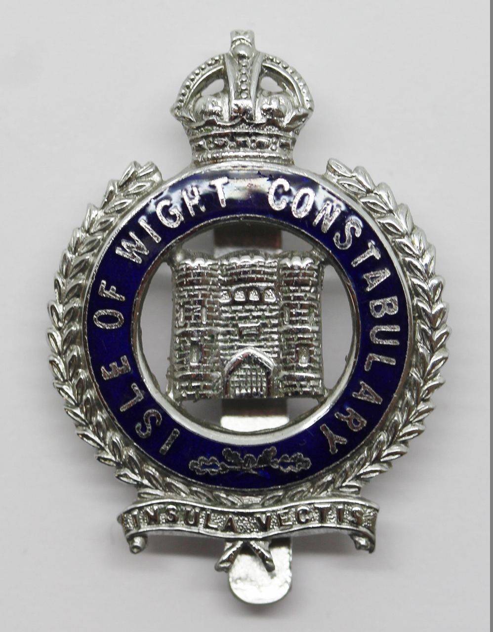 Isle of Wight Police Enamelled Cap Badge - King's Crown