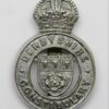 Derbyshire Constabulary Cap Badge - King's Crown