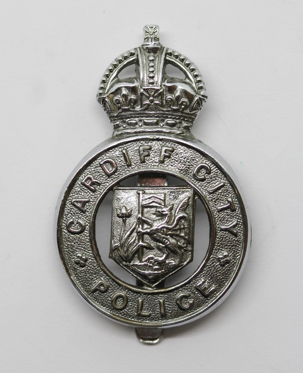 Cardiff City Police Cap Badge - King's Crown