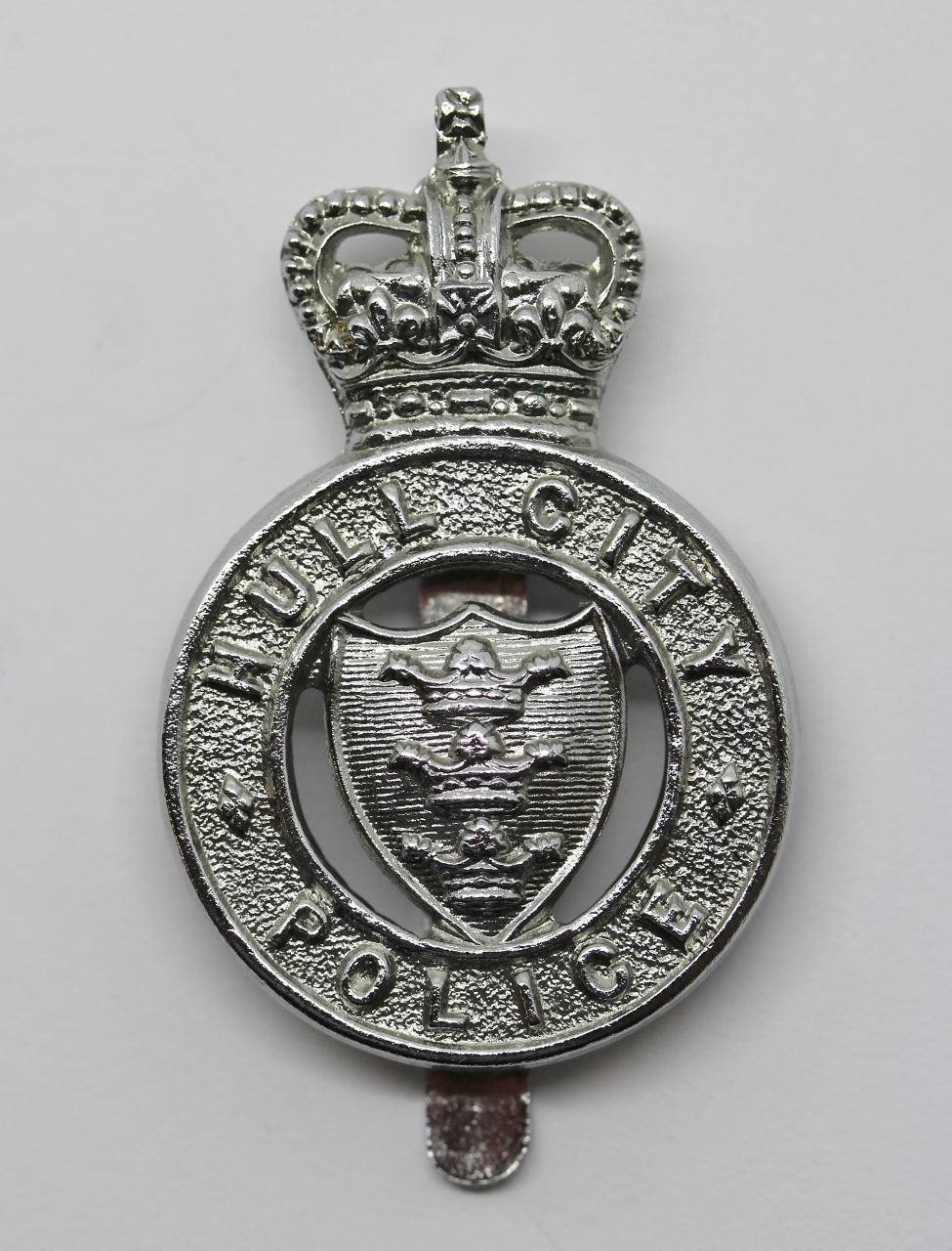 Hull City Police Cap Badge - Queen's Crown