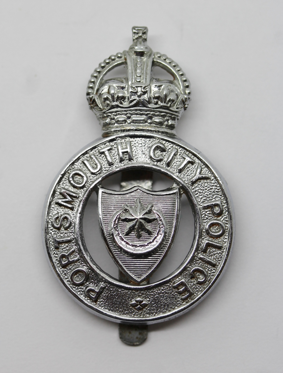 Portsmouth City Police Cap Badge - King's Crown