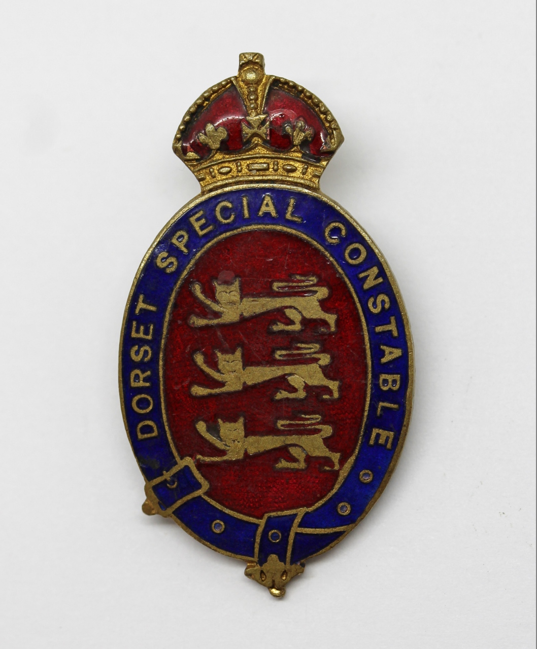 Dorset Special Constable Enamelled Lapel Badge - King's Crown