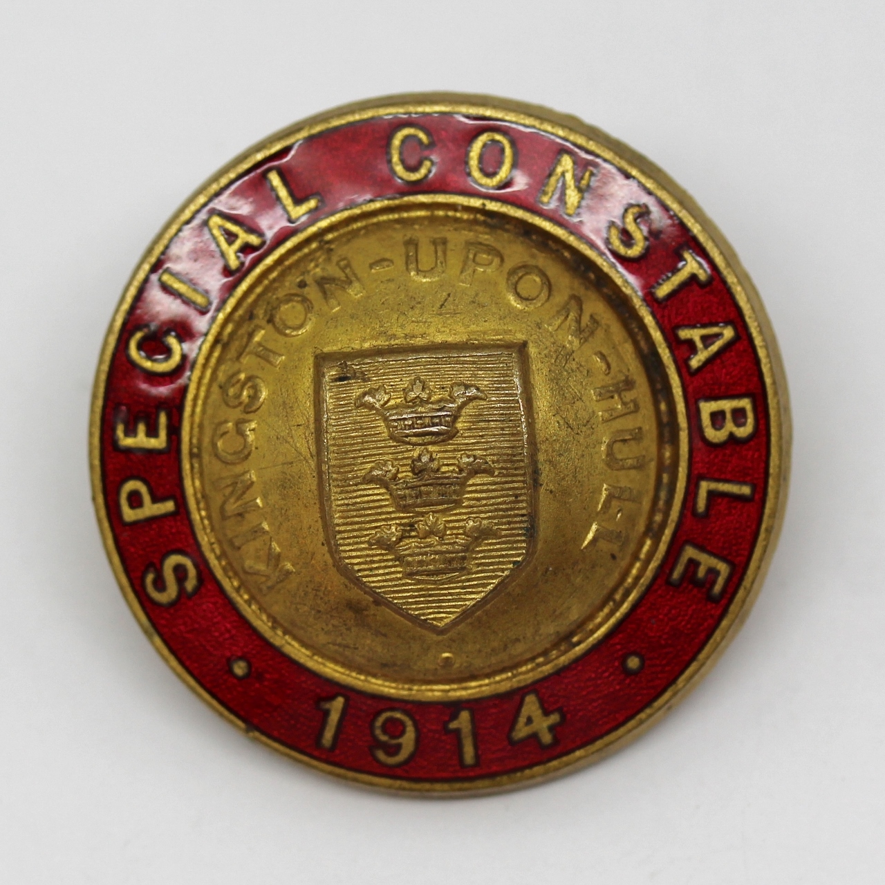 WW1 1914 Kingston -Upon- Hull Special Constable Enamelled Lapel Badge