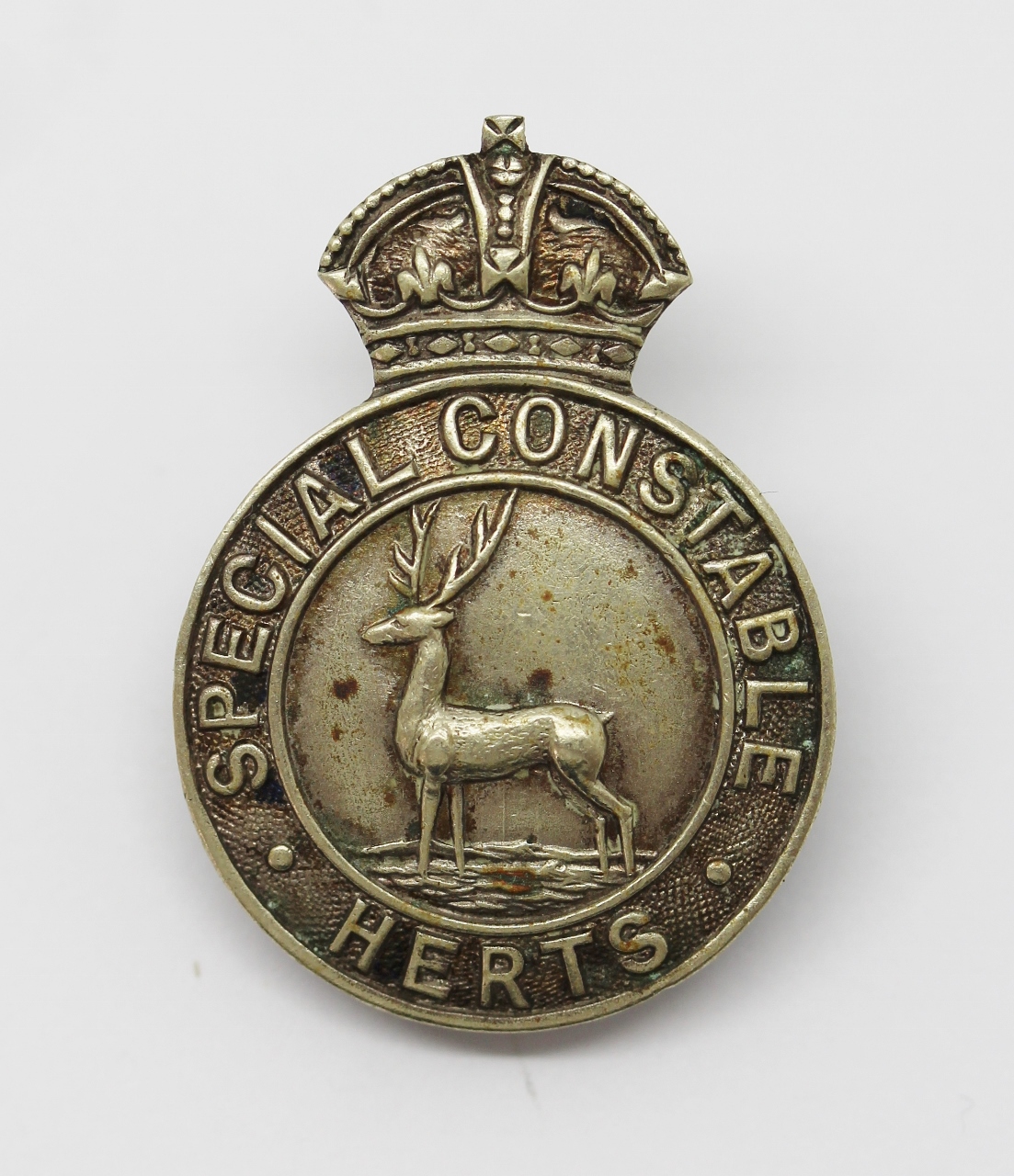 Hertfordshire Constabulary Herts Special Constable Lapel Badge - King's Crown