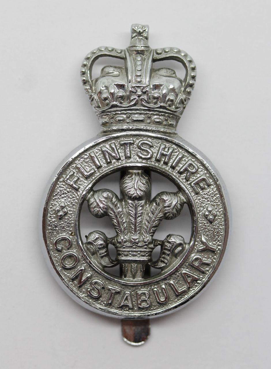 Flintshire Constabulary Cap Badge - Queen's Crown