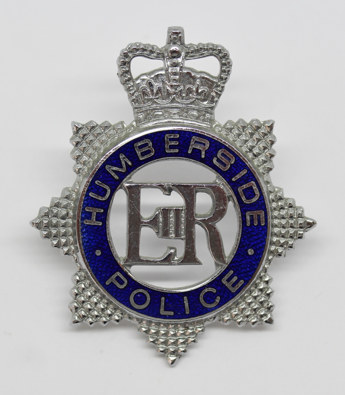 Humberside Police Senior Officer's Enamelled Cap Badge - Queen's Crown