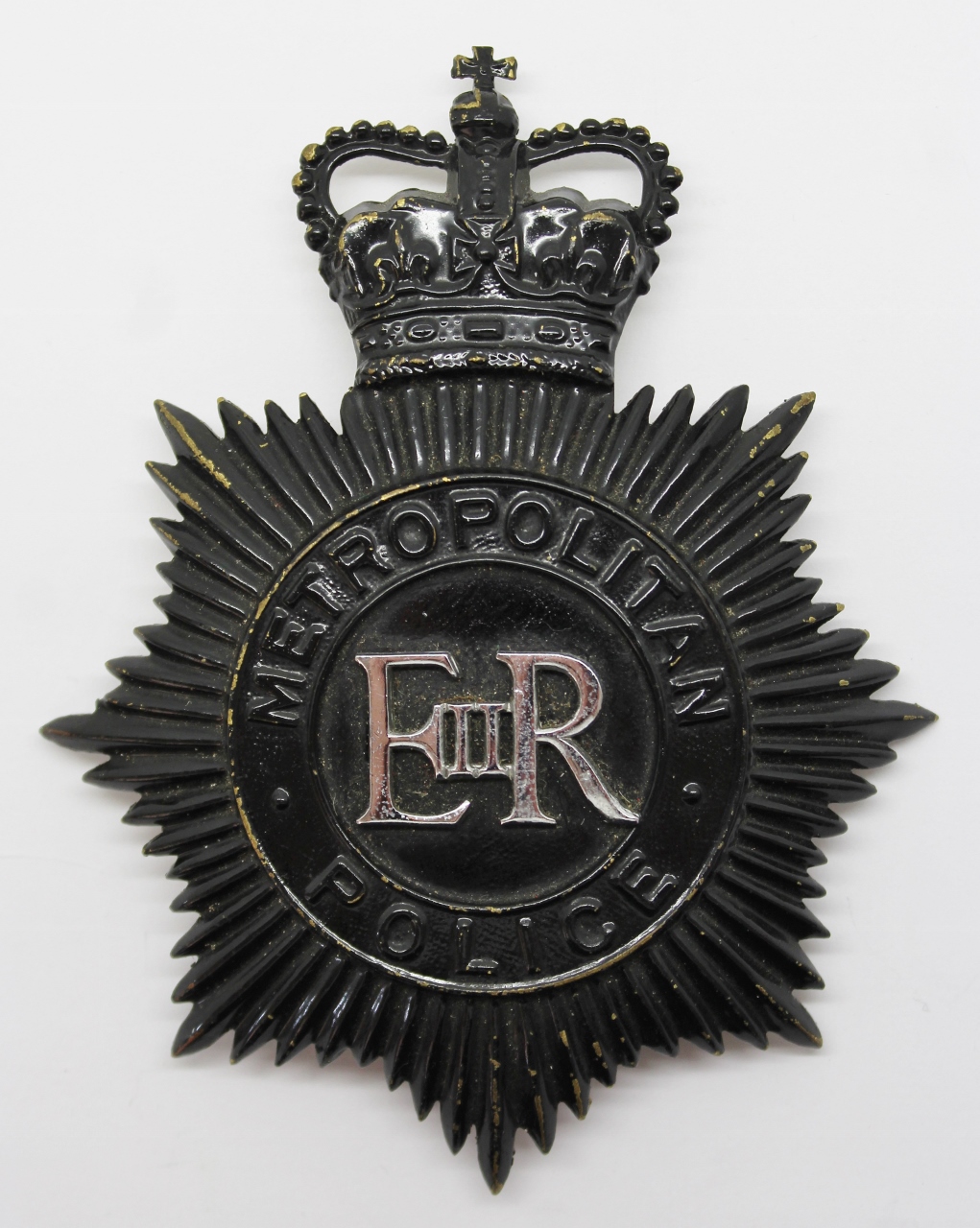 Metropolitan Police Night Helmet Plate - Queen's Crown