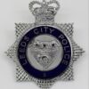 Leeds City Police Senior Officer's Enamelled Cap Badge- Queen's Crown