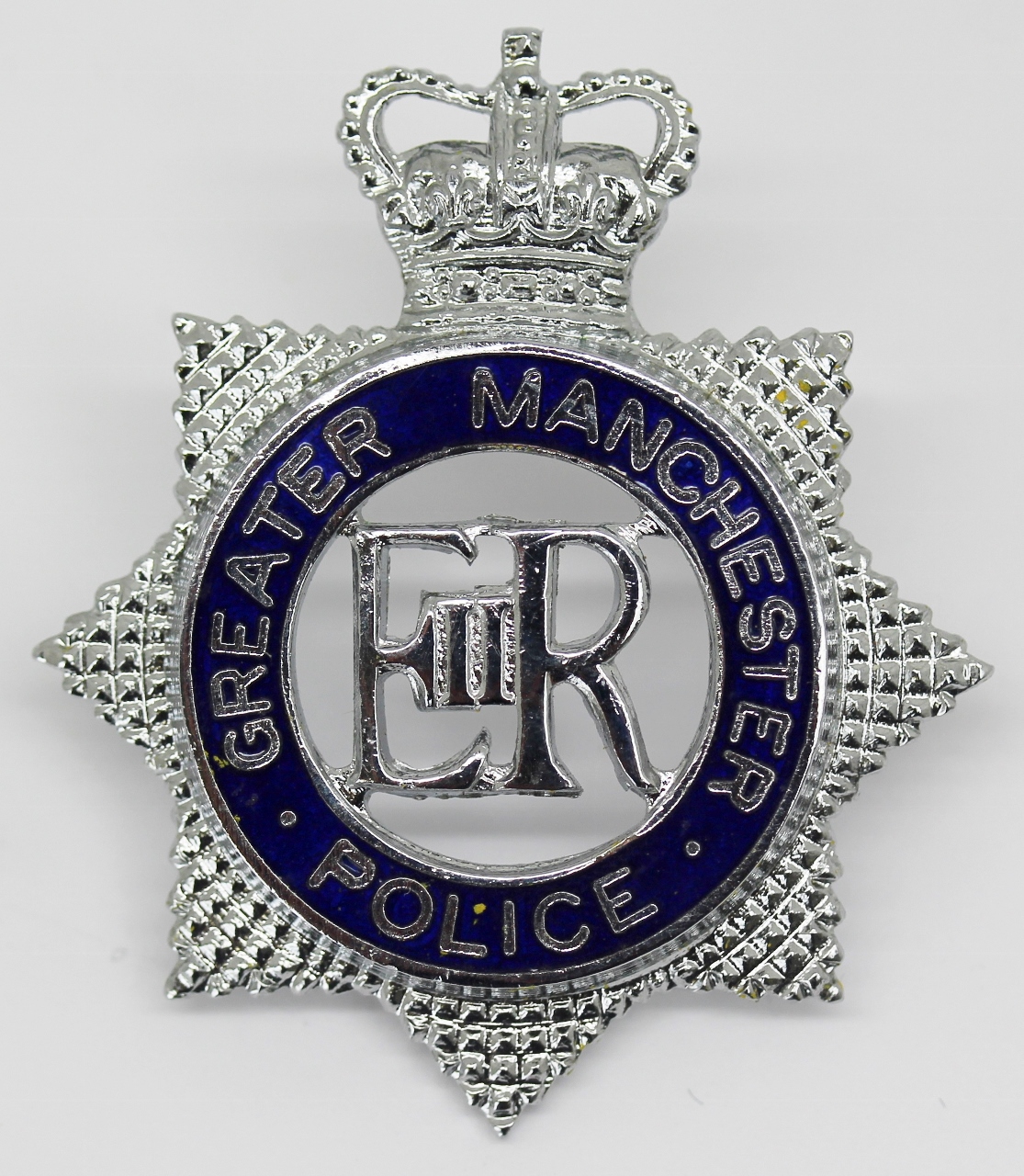 Greater Manchester Police Senior Officer's Enamelled Cap Badge - Queen's Crown