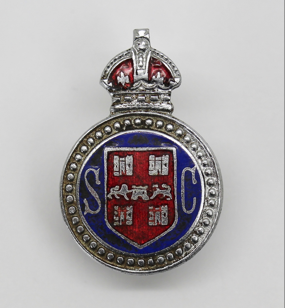 Winchester City Police Special Constabulary Enamelled Lapel Badge - King's Crown