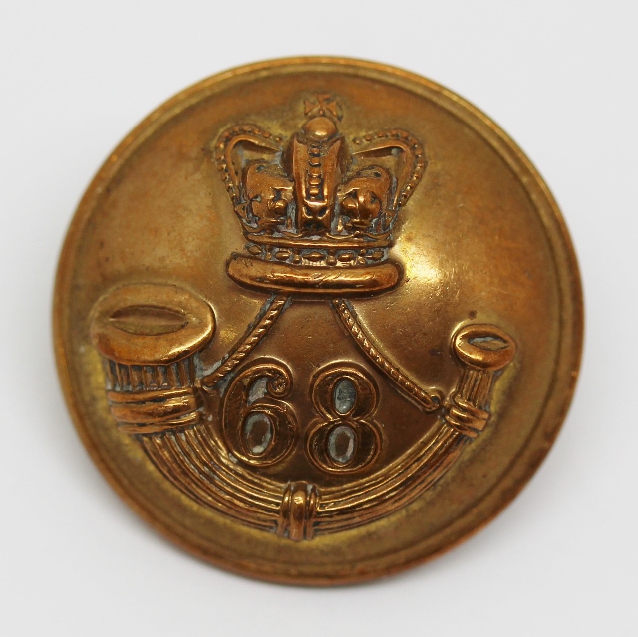 Victorian 68th (Durham Light Infantry) Regiment of Foot Officer's Button (Large)