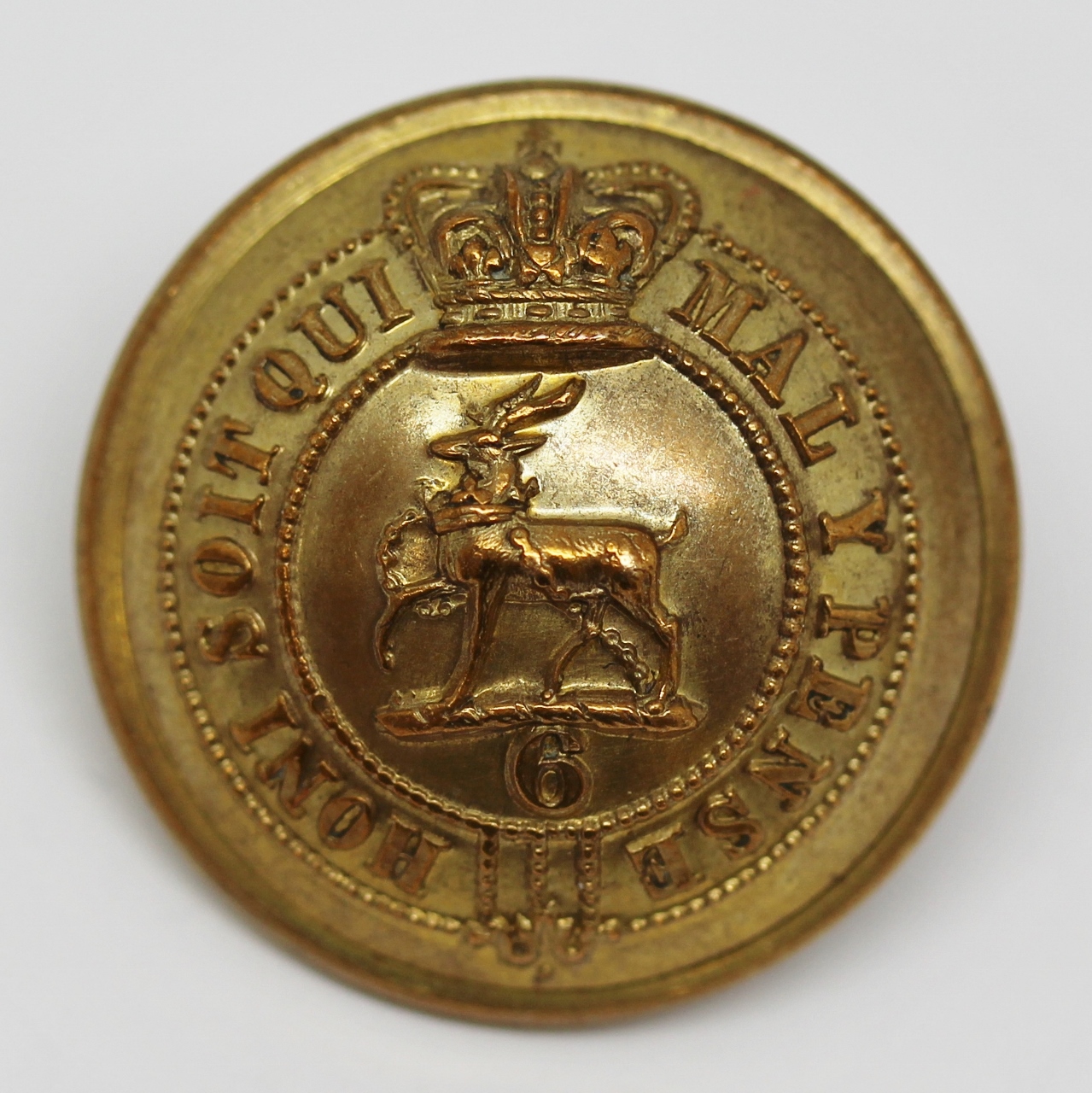 Victorian 6th (Royal 1st  Warwickshire) Regiment of Foot Officer's Button (Large)