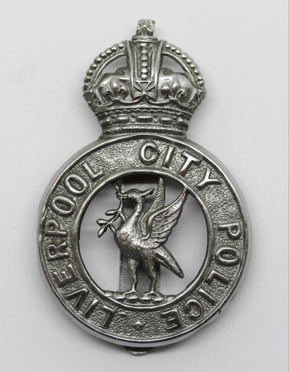 Liverpool City Police Cap Badge - King's Crown