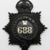 Metropolitan Police 'W' Division (Clapham) Helmet Plate - King's Crown
