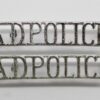 Pair of Army Depot Police (A.D.POLICE) Anodised (Staybrite) Shoulder Titles