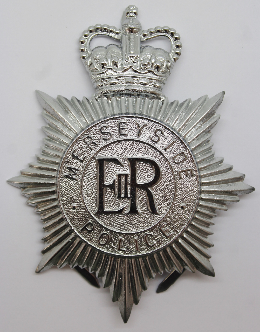 Merseyside Police Helmet Plate - Queen's Crown