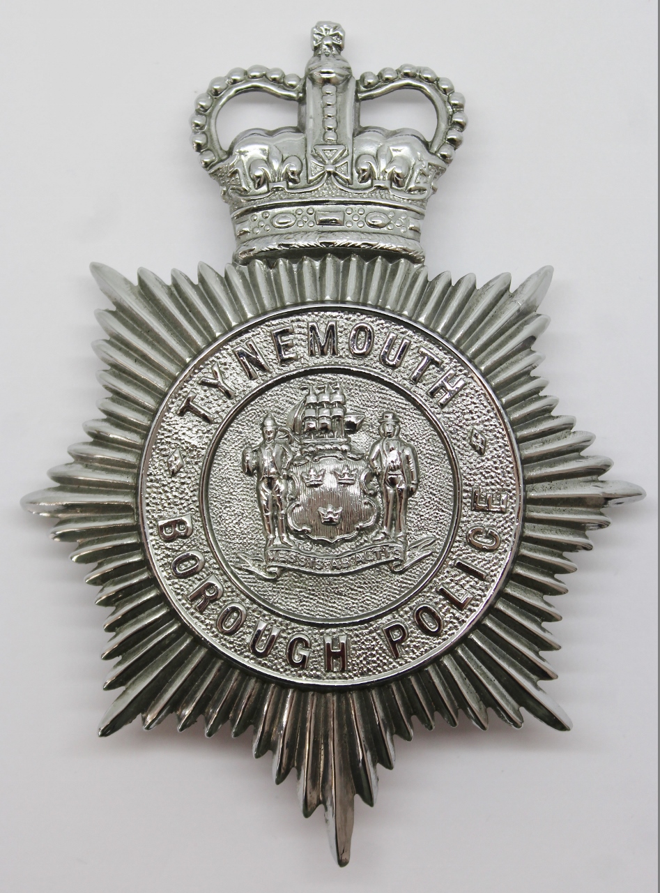 Tynemouth Borough Police Helmet Plate - Queen's Crown